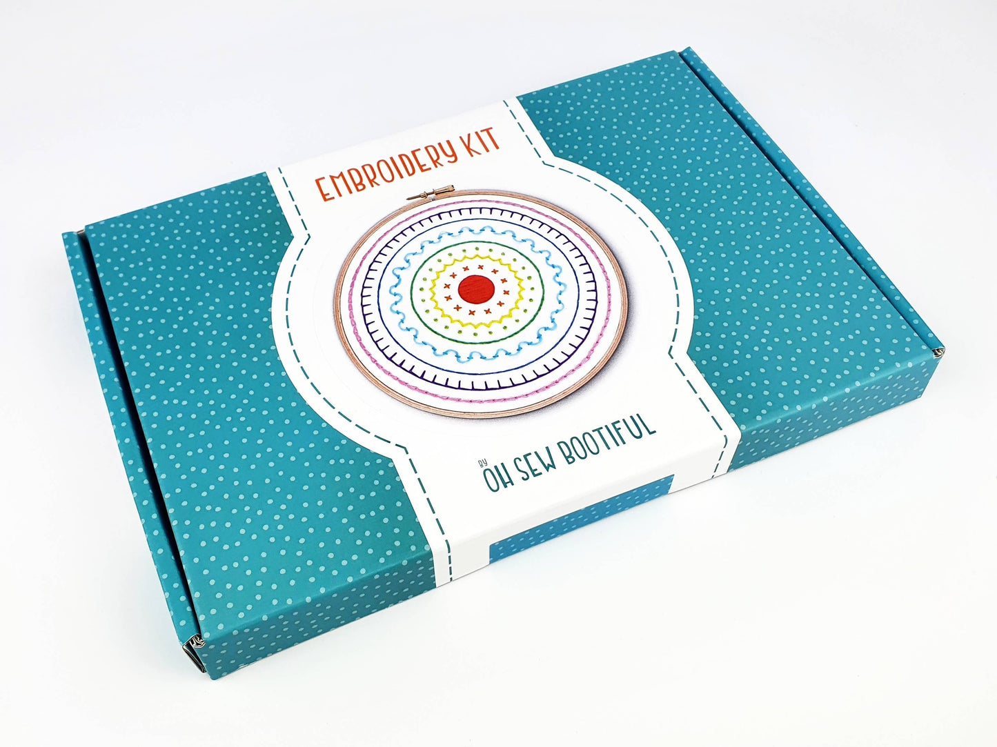 Rainbow Sampler Kit de broderie fait main Hoop Art Oh Sew Bootiful