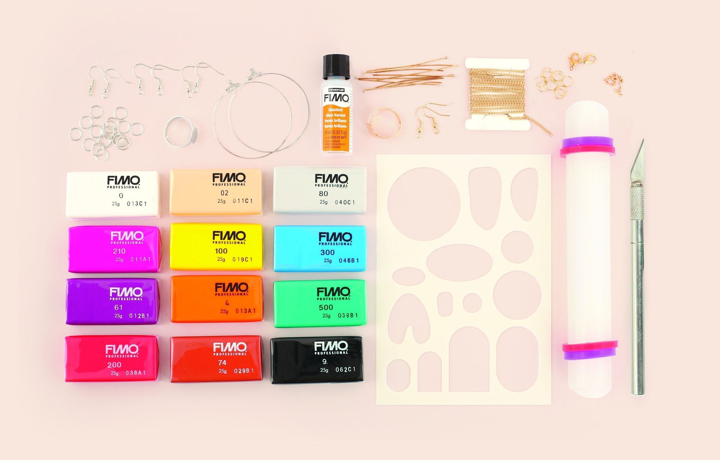 Coffret FIMO Bijoux Slab – Graine Créative | Kit DIY bijoux en pâte polymère GRAINE CREATIVE