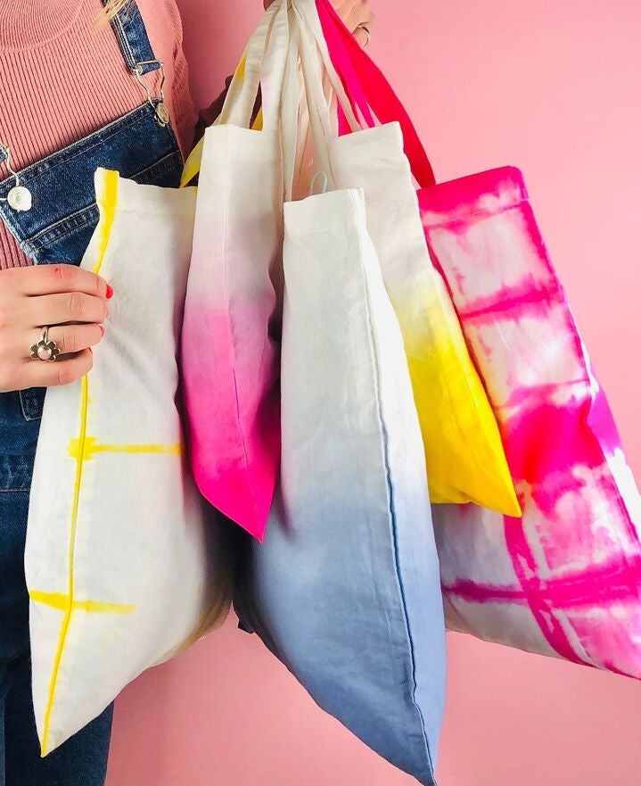 Kit DIY Teinture Sac Fourre-Tout – Batik & Dip Dye Bleu Indi The Edinburgh Craft Club