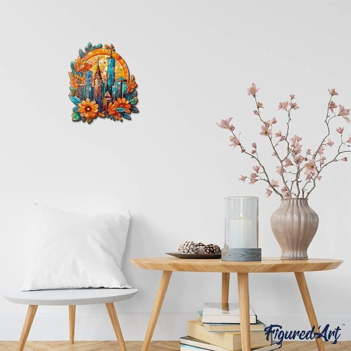 Puzzle en Bois Adulte - Paysage Urbain floral Figured'art