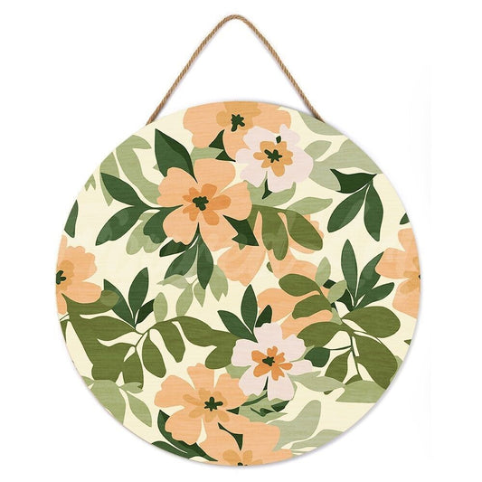 Peinture par Numéro sur Disque en bois - Motif floral Figured'art