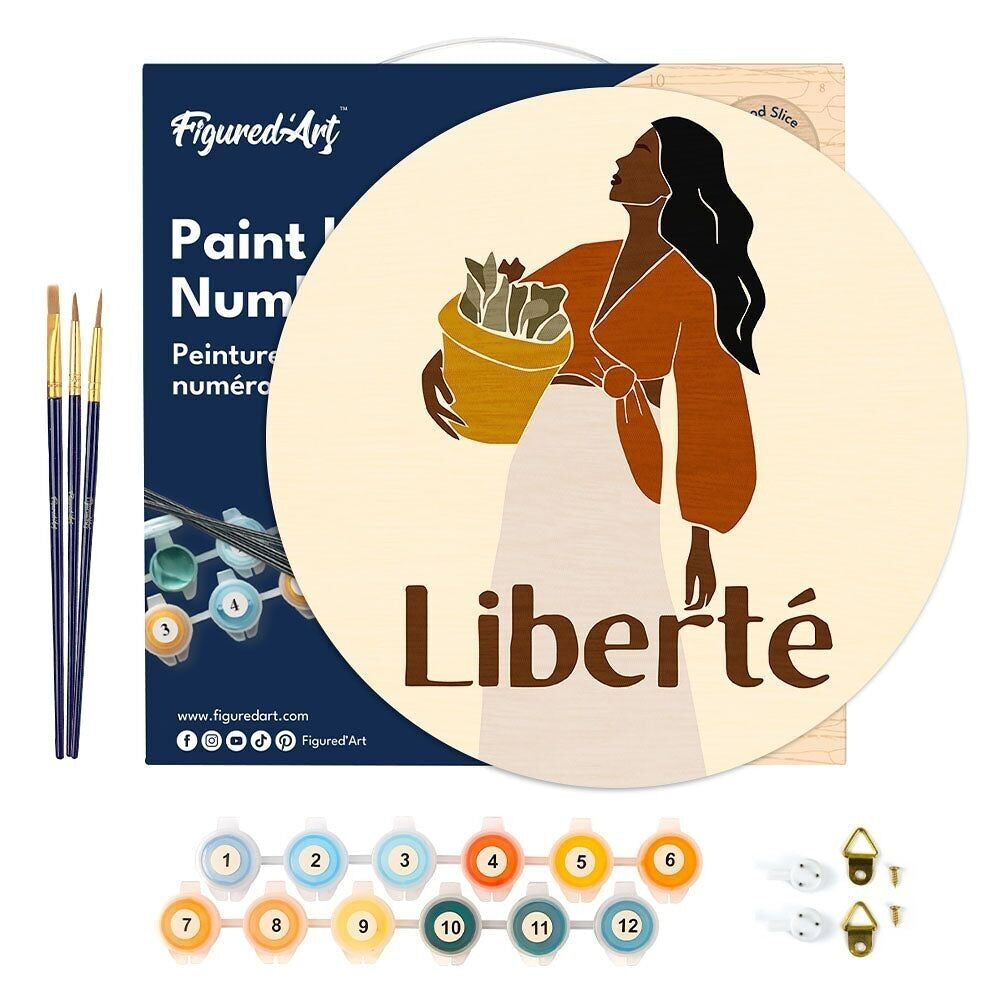 Peinture par Numéro sur Disque en bois - Liberté Figured'art