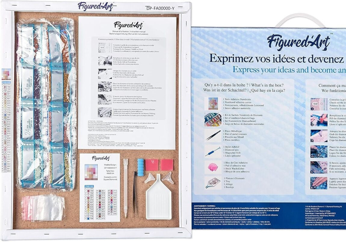 Broderie Diamant 40x50cm – Rue des Cerisiers en Fleurs à Tokyo | Kit Diamond Painting complet sur châssis Figured'art