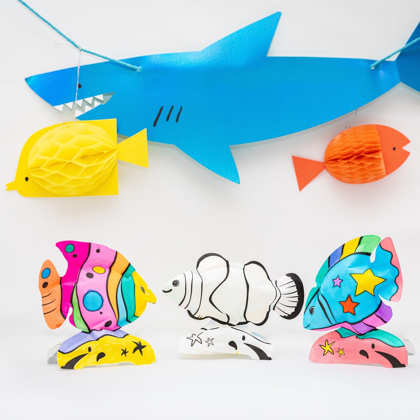 Pack Anniversaire Marin x8 Coloriages gonflables ( poissons, requins & dauphins) Ara-Créative