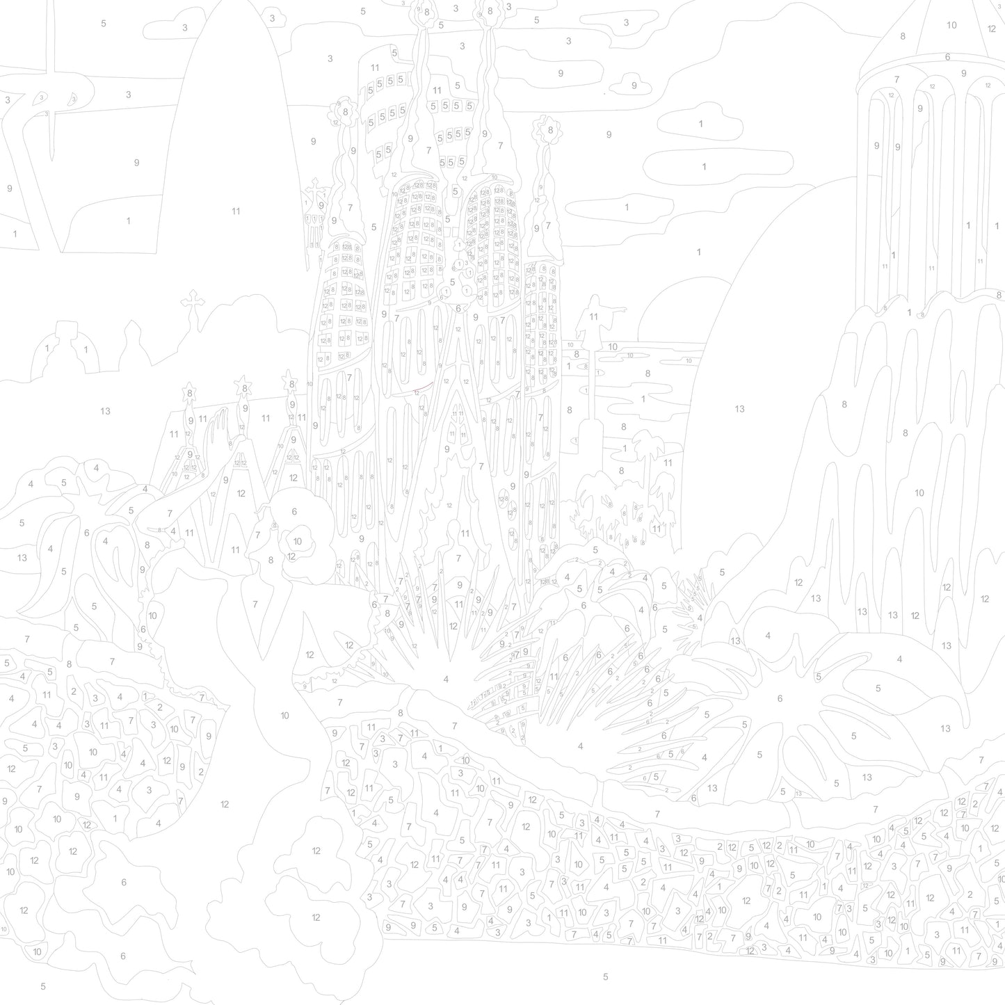 Peinture à Numéros "Barcelone" par Joy JOY!