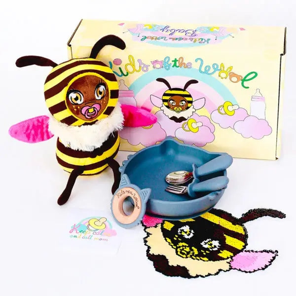 Box Créative Bella Bee – Coffret Bébé Cadeau Naissance | Anneau, Assiette, Peluche & Accessoires Kids of the wool