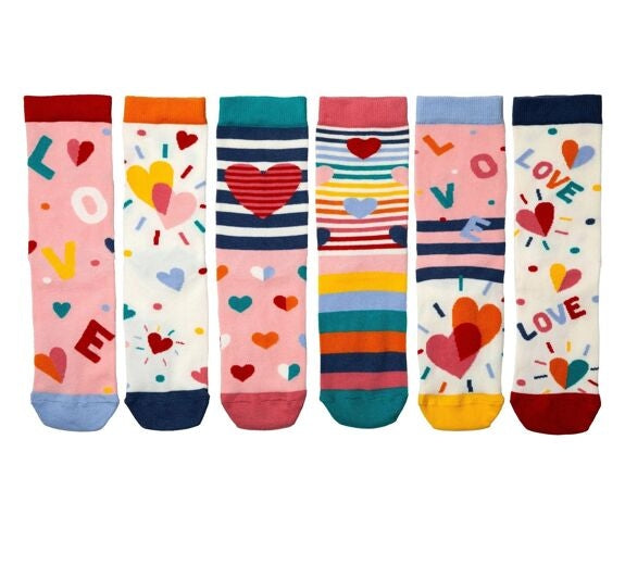 Coffret Chaussettes HEART & SOLE – 6 Chaussettes Impaires | United Oddsocks (37–42) United Oddsocks