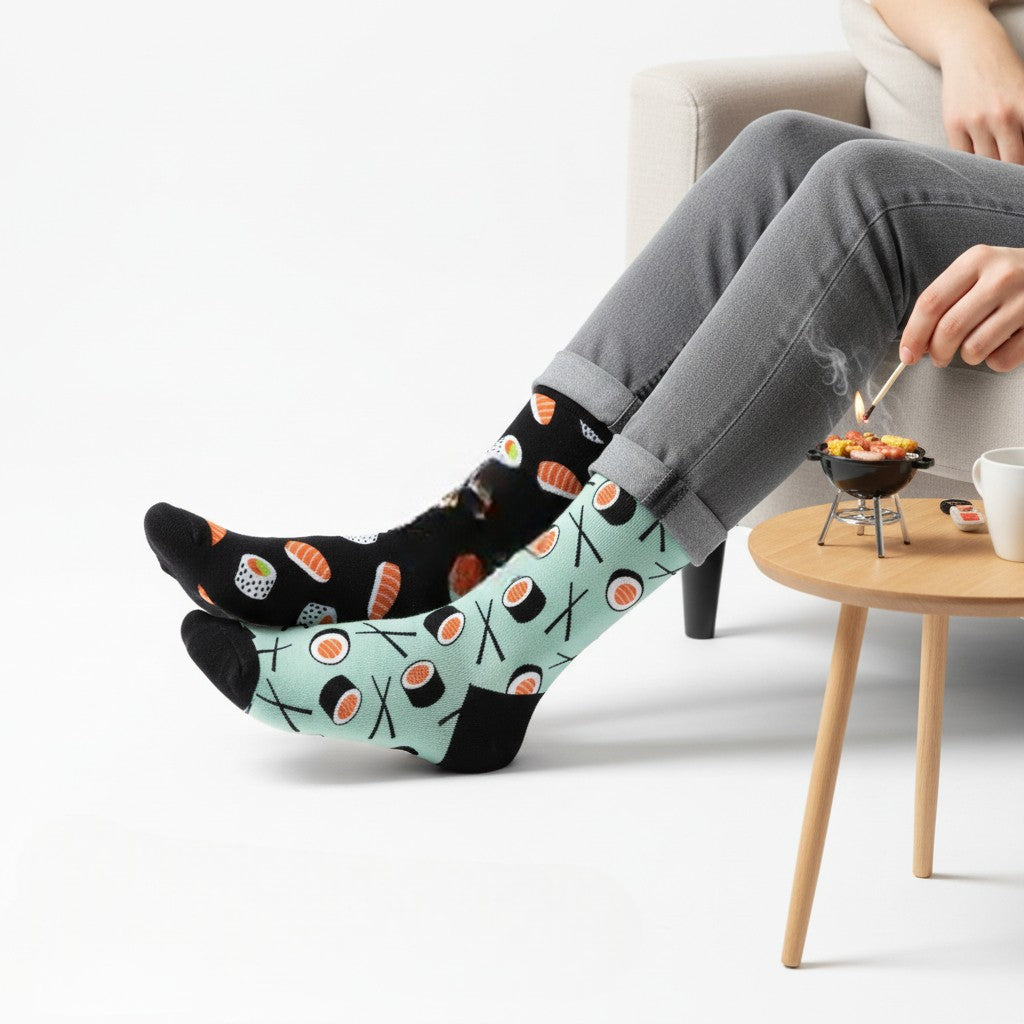 Chaussettes Humoristiques Sushi / Maki – Plats & Boissons Mythiques JOY!