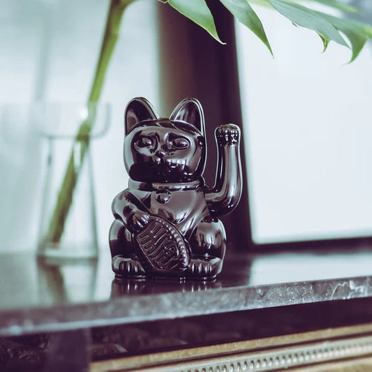 Chat Porte-Bonheur Maneki-Neko Noir Glossy – Donkey (Lucky Cat) Donkey Products