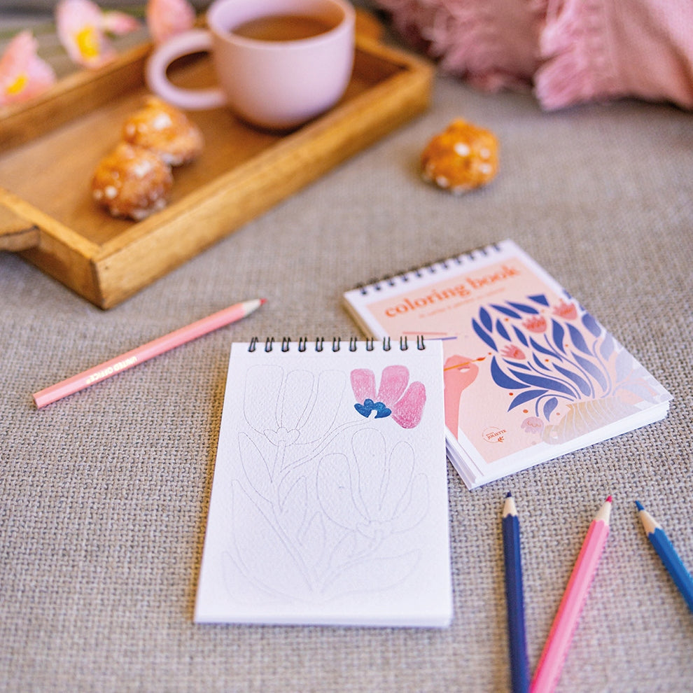 Carnet de Coloriage A6 – Motifs Floraux #2 | Maison Joliette | Fabriqué en France Maison Joliette