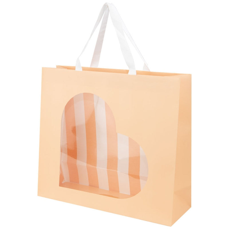 Sac cadeau carton avec fenêtre cœur – Box cadeau | Joy Cadeaux 36x12x32cm JOY!