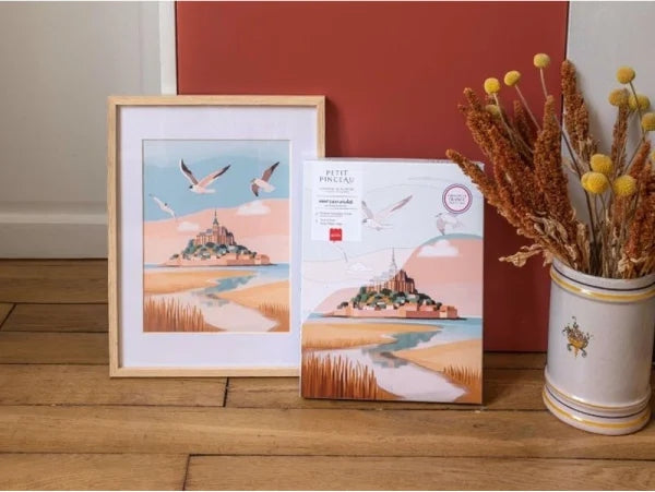 Coffret Peinture au Numéro – Petit Pinceau – Mont Saint-Michel | La Petite Épice LA PETITE EPICERIE