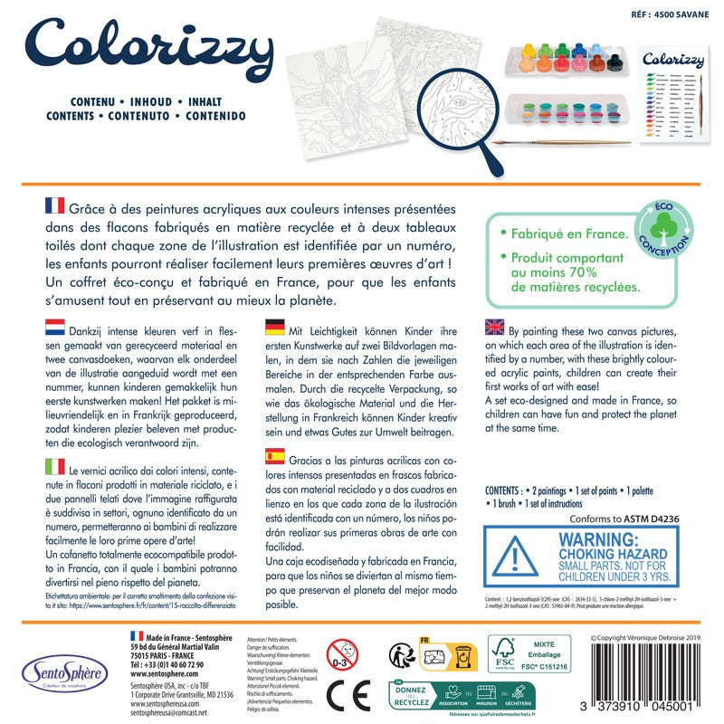 Peinture a numéros Colorizzy Savane sentosphère