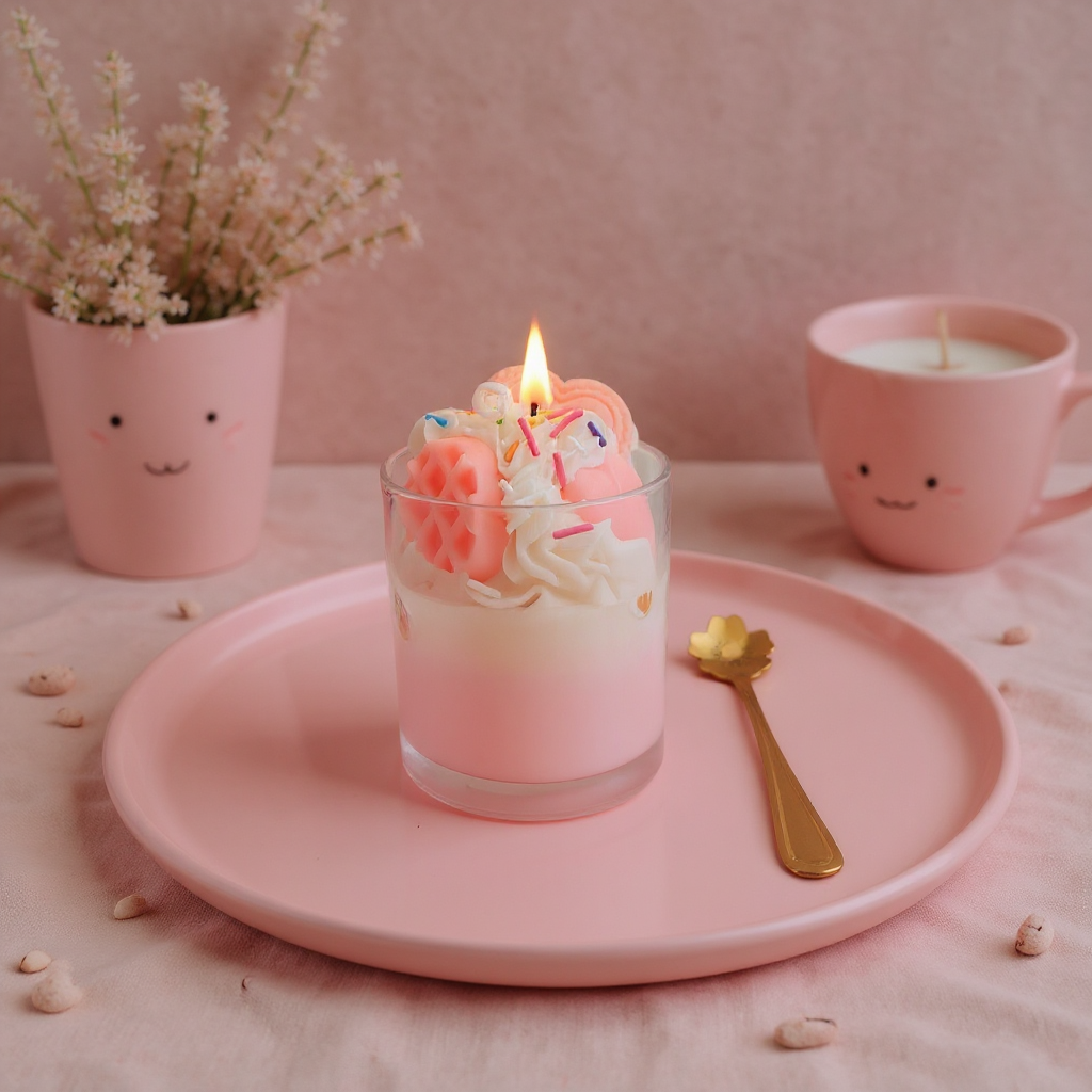 Bougie Gourmande Chantilly Déco Kawaii & Parfumée MINISUKI