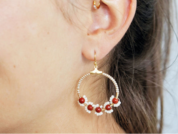 Kit DIY Bijouterie - Mes bijoux en perles de rocailles - Rouge LA PETITE EPICERIE