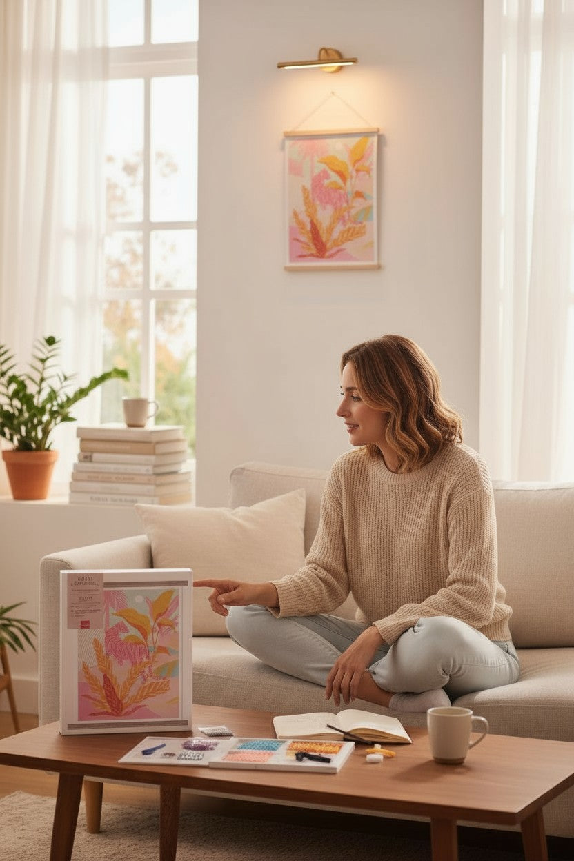 Coffret Petit Diamond – Pink Jungle Kit Diamond Painting jungle rose scintillante LA PETITE EPICERIE