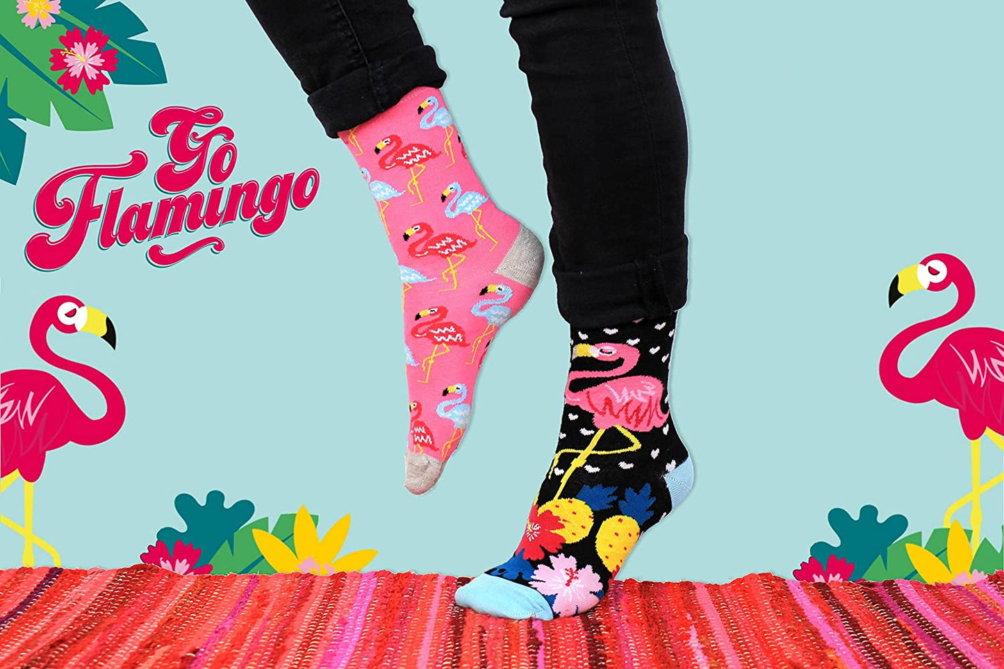 Coffret Chaussettes Flamant Rose – 6 Impaires Dépareillées Fun | United Oddsocks United Oddsocks