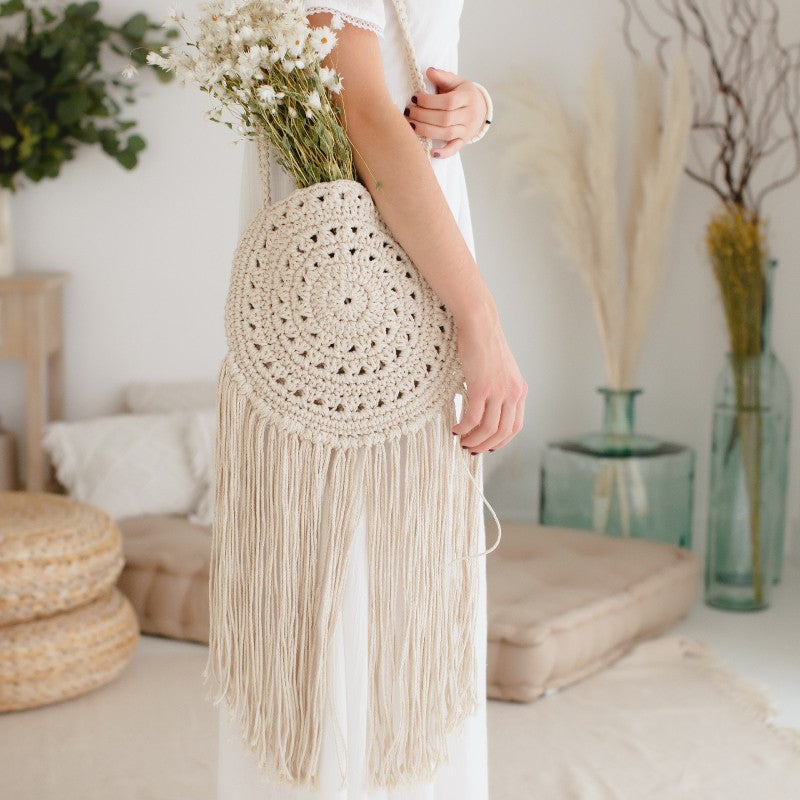 sac au crochet fait main macramé