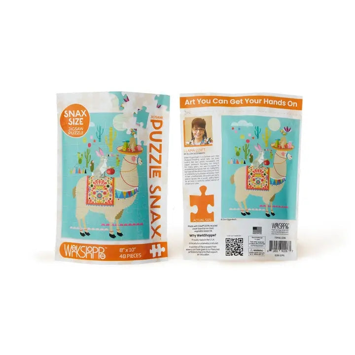 Llama Llyft | Puzzle Snax de 48 pièces pour enfants WerkShoppe