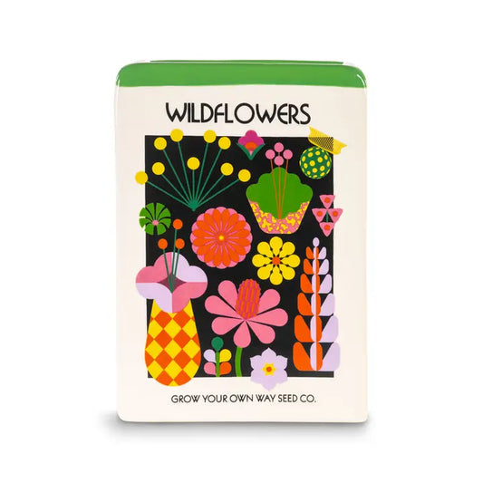 Vase, graines de fleurs sauvages