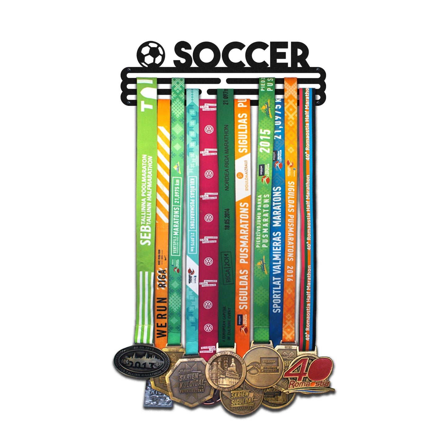 Porte-médailles FOOT- Noir Mat - Moyen United Medals