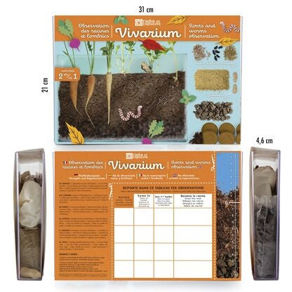 Vivarium Racines & Lombrics x2 – Kit Observation Nature Enfant | Activité Scientifique LA PETITE EPICERIE