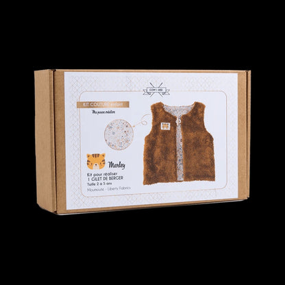 Kit Couture Gilet Berger Enfant “Marley” – Gilet Moumoute & Liberty Fabrics DIY Com'1 Idée