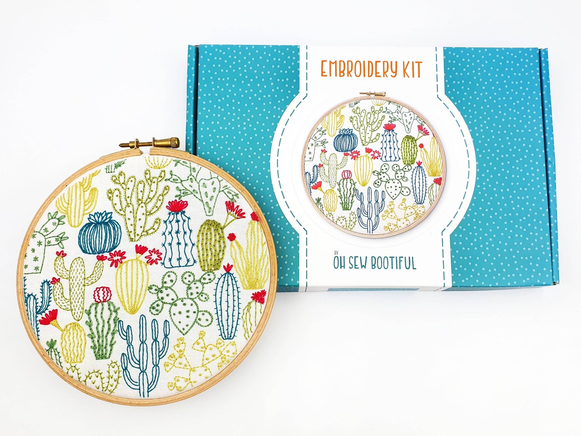 Cactus Cactus Kit de broderie à la main Hoop Art Oh Sew Bootiful