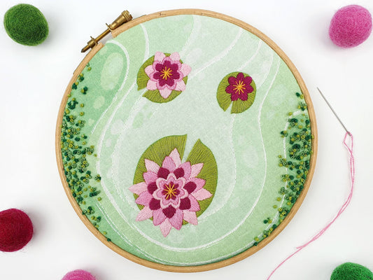 Nénuphar Kit de broderie fait main Hoop Art Oh Sew Bootiful