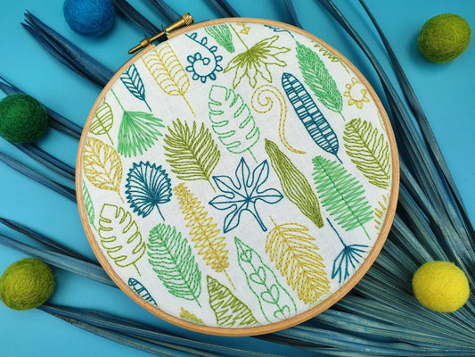 Loadsa feuilles kit de broderie à la main Hoop Art Oh Sew Bootiful