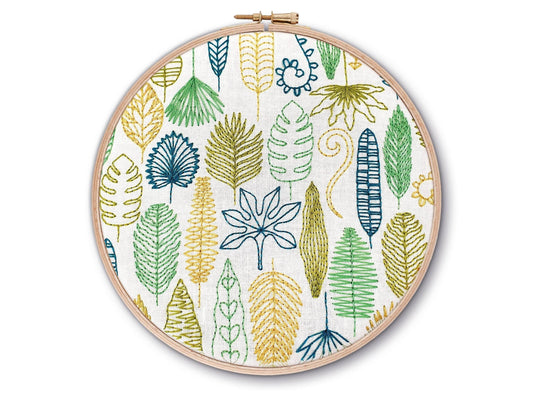 Loadsa feuilles kit de broderie à la main Hoop Art Oh Sew Bootiful