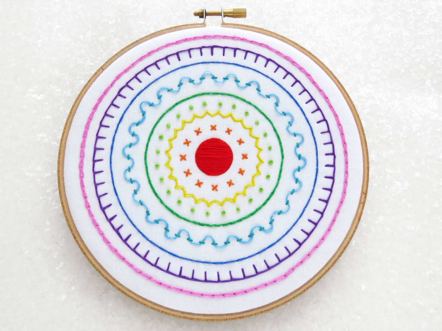 Rainbow Sampler Kit de broderie fait main Hoop Art Oh Sew Bootiful