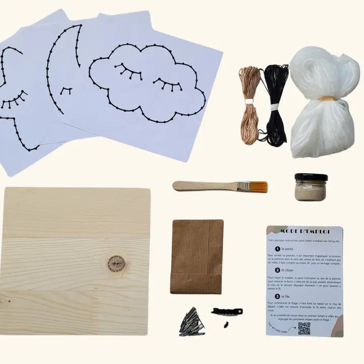 Kit DIY - String Art - Nuage & Cie | Kits d'artisanat L'atelier sur le fil