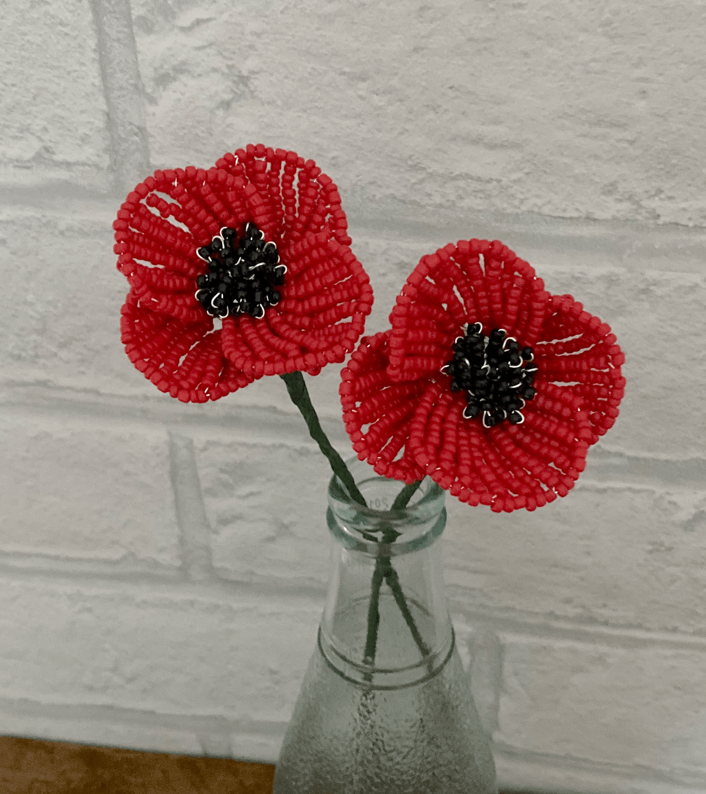 Kit de bricolage en forme de fleurs perlées - Coquelicot. Une idée cadeau créative. The Beadology Shop