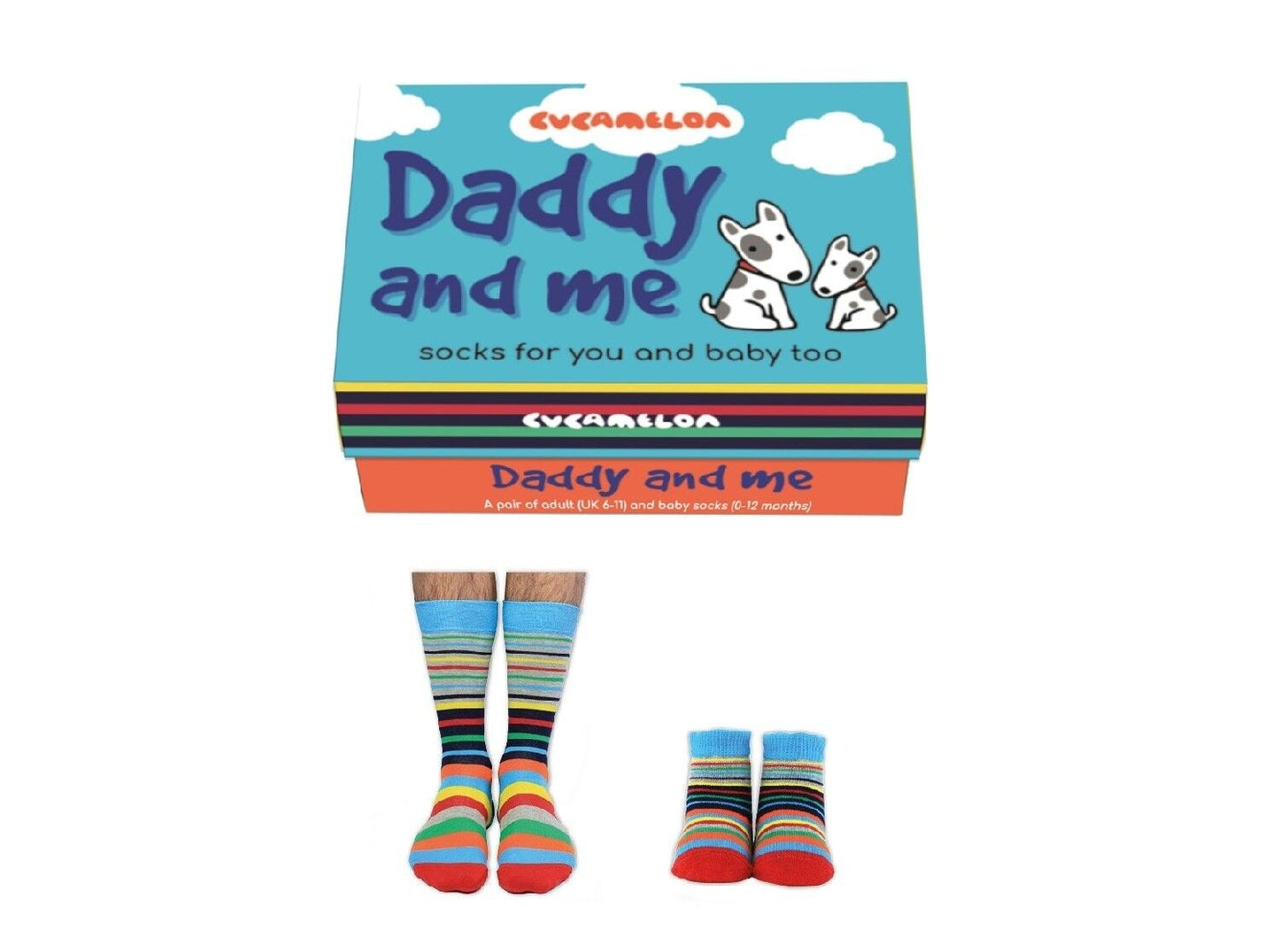 COFFRET CADEAU PAPA AND ME - UNE PAIRE DE CHAUSSETTES CUCAMELON ASSORTIES POUR PAPA United Oddsocks