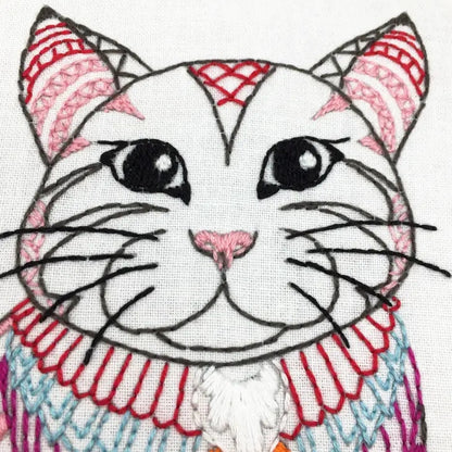 Kit Broderie Chat – Loisirs créatifs DIY pour débutants et amoureux des chats Cinnamon