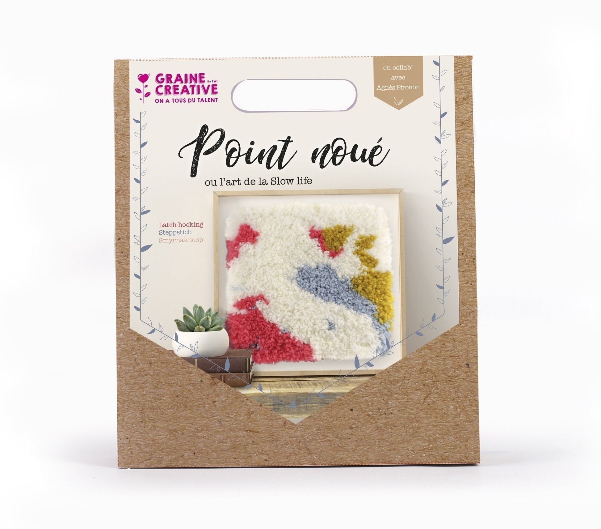 Kit Punch Needle - Point noué HELSINKI 300x300mm GRAINE CREATIVE