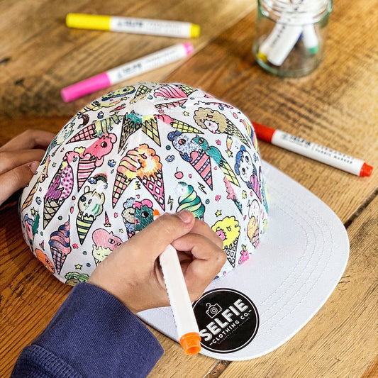 CASQUETTE A COLORIER ICE CREAM Selfie Craft Co