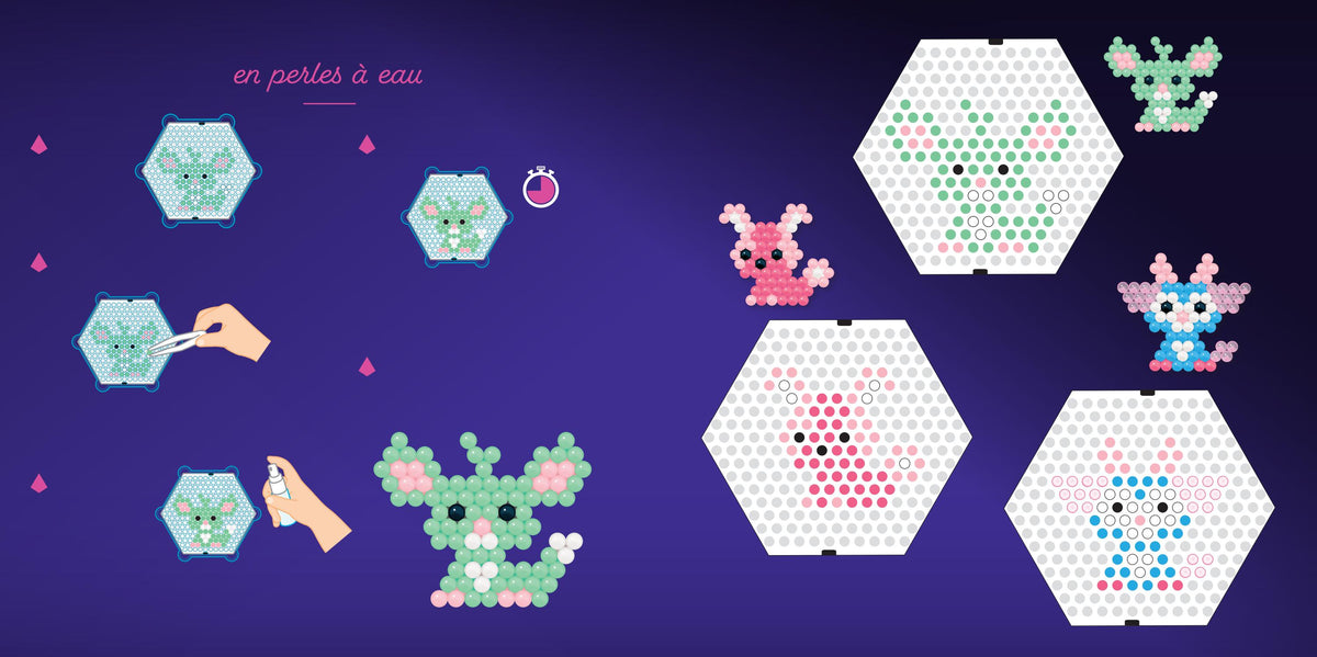 Trois créatures Fantasy Dreams à réaliser avec 270 perles à eau
