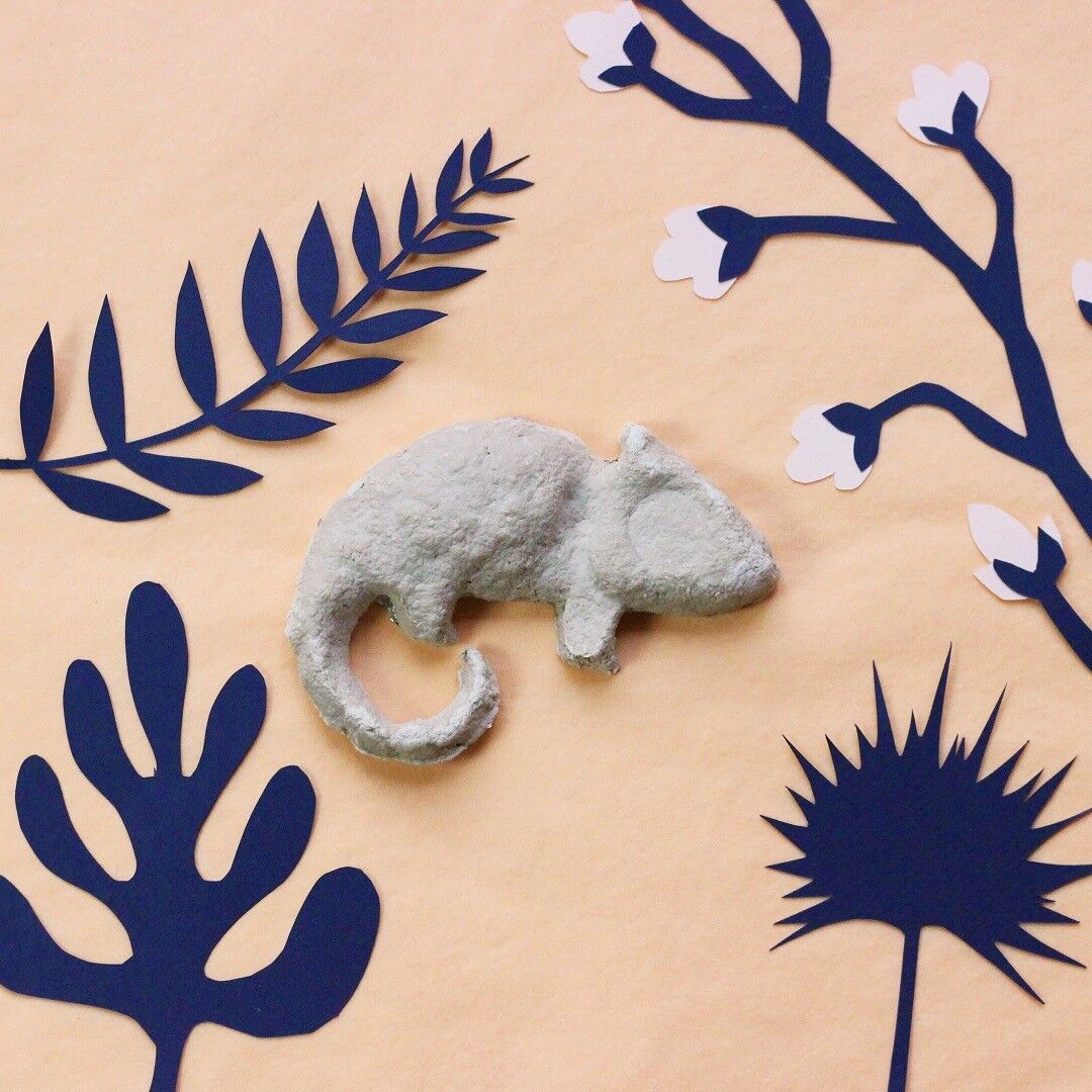 Pappmaché-Chamäleon-Bastelbox für Kinder + 1 Buch – DIY-Set