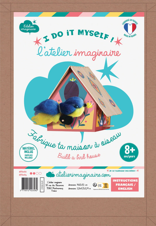 Kit Maison à oiseaux à fabriquer - Kit bricolage/activité enfant en français/anglais l'atelier imaginaire