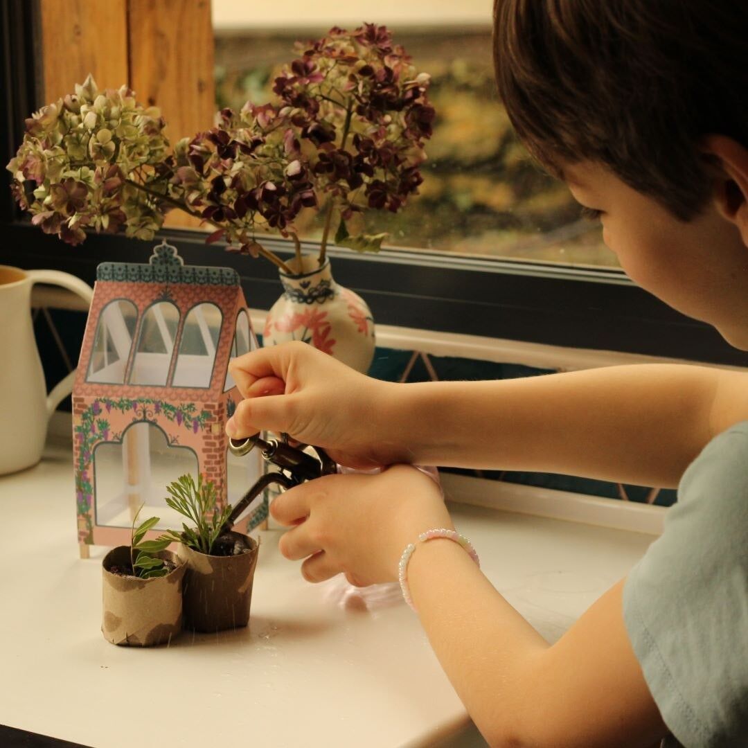 Bauen Sie Ihr eigenes Pflanzengewächshaus – Französisch/Englisches DIY-/Kinder-Aktivitätsset
