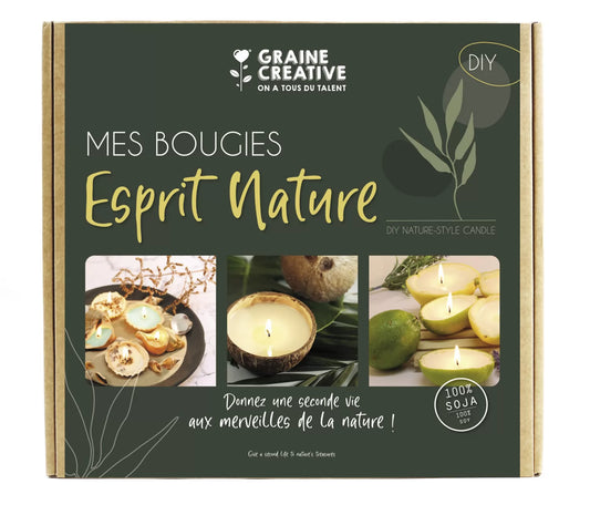 Kit Diy Bougies Esprit Nature Graine créative