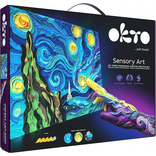 Okto Clay DIY 3D Artwork avec de l'argile mousse, « La nuit étoilée Art Bizniz DIY