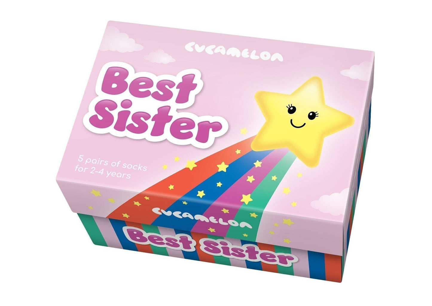 BEST SISTER |5 Paar für 2-4 Jahre |Geschenkbox