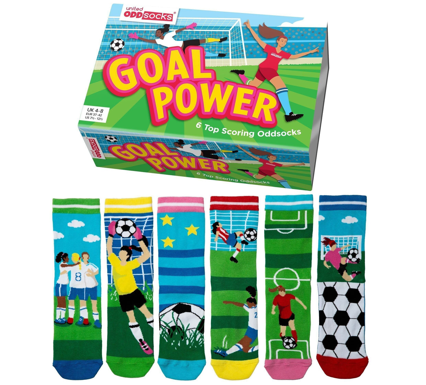 PUISSANCE DES OBJECTIFS | Coffret cadeau adulte 6 chaussettes impaires EUR 37-42