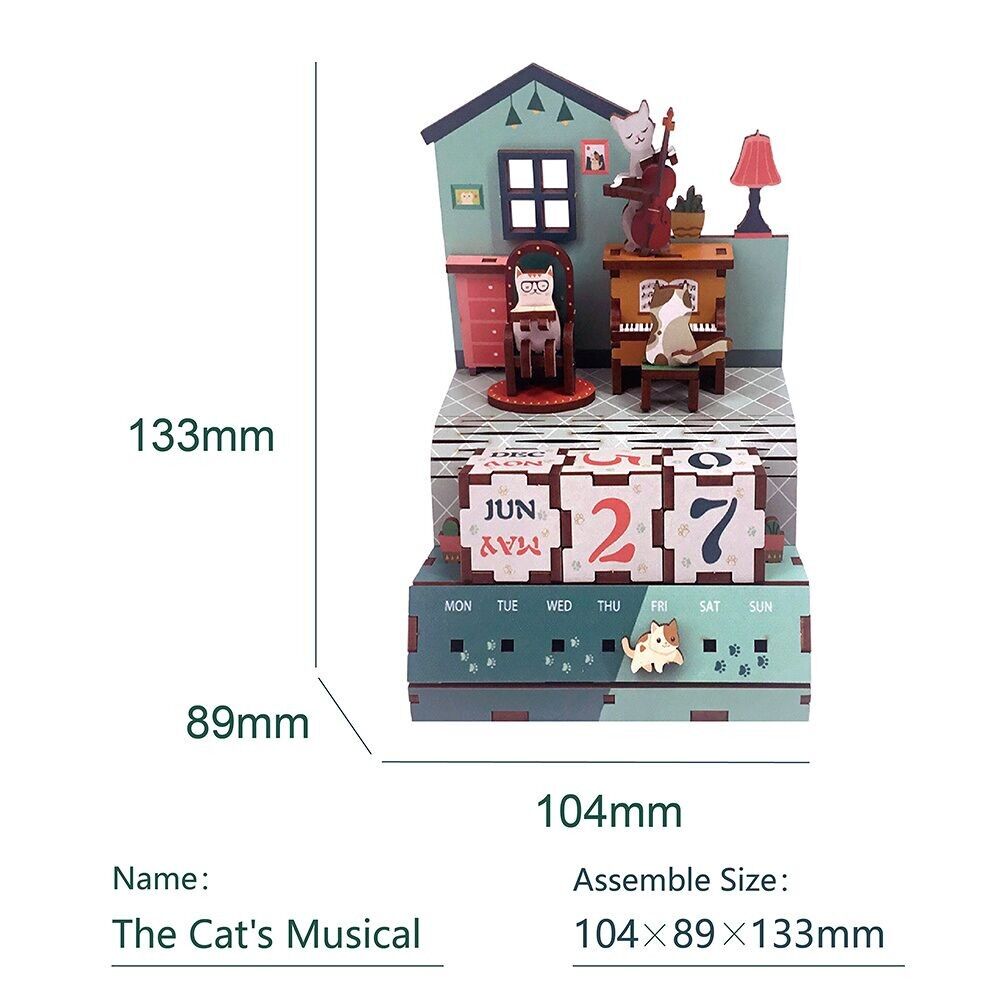 Calendrier puzzle en bois DIY The Cats Musical Art Bizniz DIY