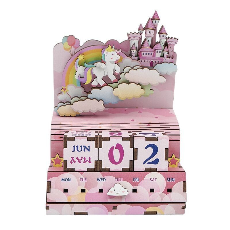 Calendrier de puzzle en bois bricolage, Château du bonheur Art Bizniz DIY