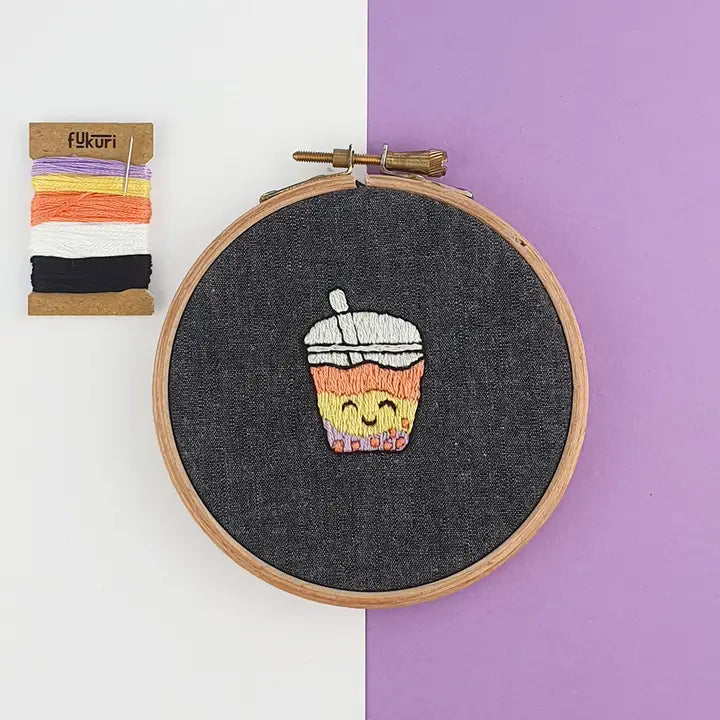 Kit Broderie - DIY - Kawaii bubble tea