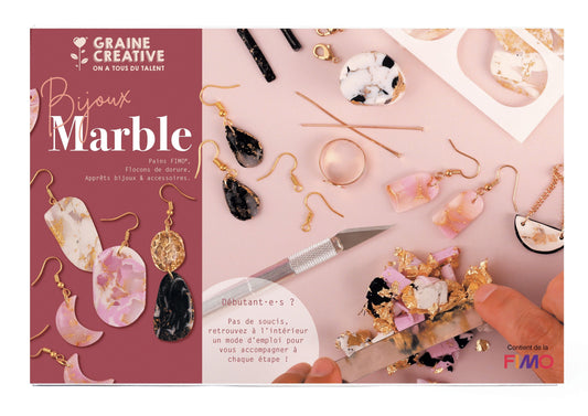 COFFRET FIMO BIJOUX MARBLE Graine Créative